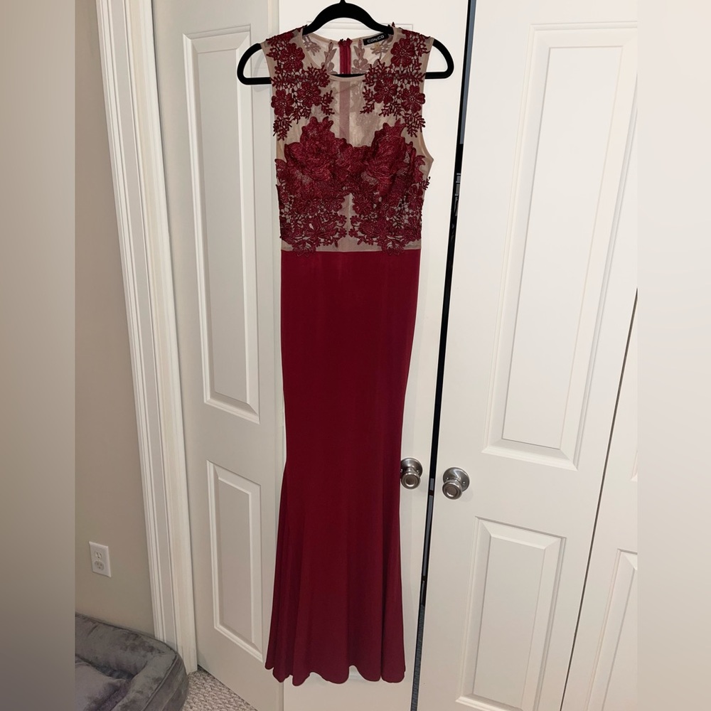 Maroon long gown